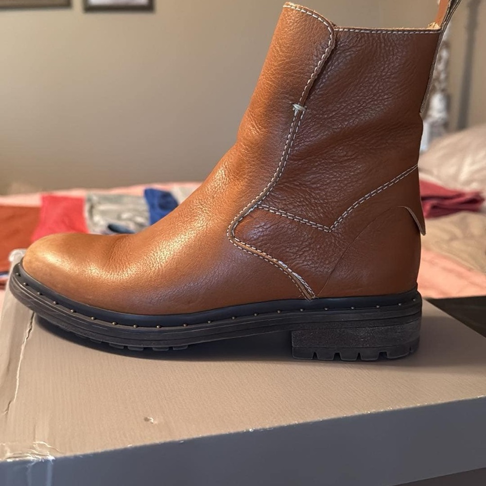 Brown Leather Ankle Boots